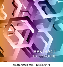Abstract hexagon background with gradient color . Technology polygonal design . Vector 