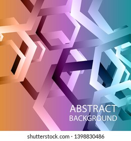 Abstract hexagon background with gradient color . Technology polygonal design . Vector 