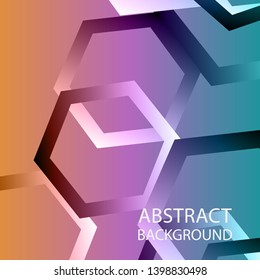 Abstract hexagon background with gradient color . Technology polygonal design . Vector 