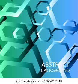 Abstract hexagon background with gradient color . Technology polygonal design . Vector 