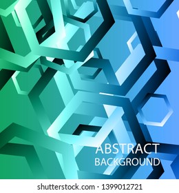 Abstract hexagon background with gradient color . Technology polygonal design . Vector 