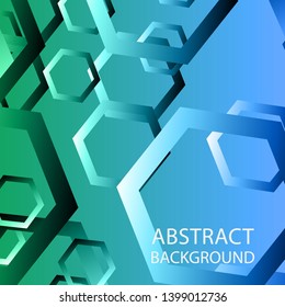 Abstract hexagon background with gradient color . Technology polygonal design . Vector 