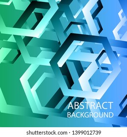 Abstract hexagon background with gradient color . Technology polygonal design . Vector 