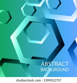 Abstract hexagon background with gradient color . Technology polygonal design . Vector 