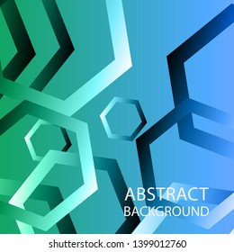 Abstract hexagon background with gradient color . Technology polygonal design . Vector 