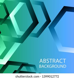 Abstract hexagon background with gradient color . Technology polygonal design . Vector 