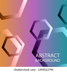 Abstract hexagon background with gradient color . Technology polygonal design . Vector 