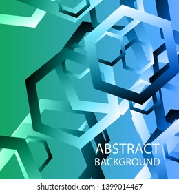 Abstract hexagon background with gradient color . Technology polygonal design . Vector 