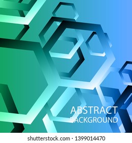 Abstract hexagon background with gradient color . Technology polygonal design . Vector 