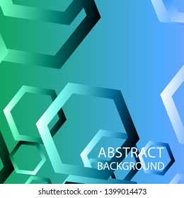 Abstract hexagon background with gradient color . Technology polygonal design . Vector 