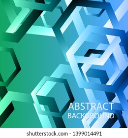Abstract hexagon background with gradient color . Technology polygonal design . Vector 