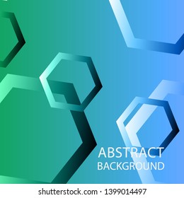 Abstract hexagon background with gradient color . Technology polygonal design . Vector 