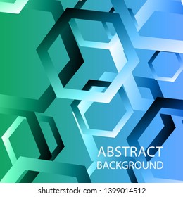 Abstract hexagon background with gradient color . Technology polygonal design . Vector 