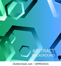 Abstract hexagon background with gradient color . Technology polygonal design . Vector 