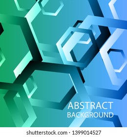 Abstract hexagon background with gradient color . Technology polygonal design . Vector 
