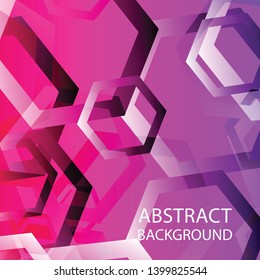 Abstract hexagon background with gradient color . Technology polygonal design . Vector 
