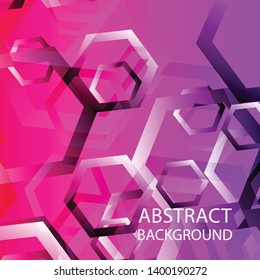 Abstract hexagon background with gradient color . Technology polygonal design . Vector 