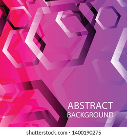 Abstract hexagon background with gradient color . Technology polygonal design . Vector 
