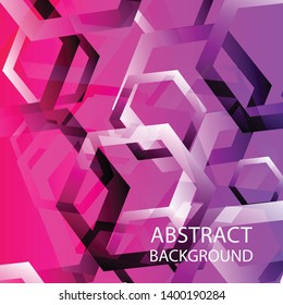 Abstract hexagon background with gradient color . Technology polygonal design . Vector 