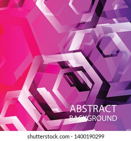 Abstract hexagon background with gradient color . Technology polygonal design . Vector 
