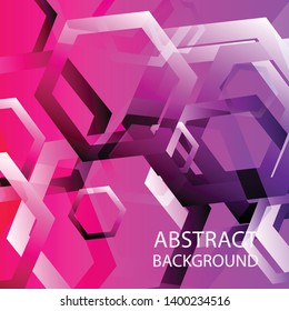 Abstract hexagon background with gradient color . Technology polygonal design . Vector