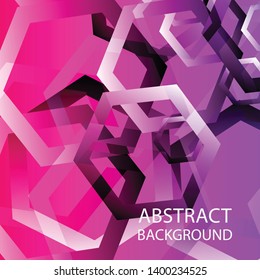 Abstract hexagon background with gradient color . Technology polygonal design . Vector