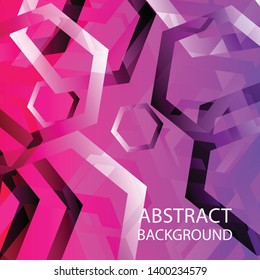 Abstract hexagon background with gradient color . Technology polygonal design . Vector