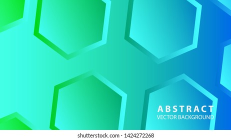 Abstract hexagon background with gradient color . Technology polygonal design . Vector 