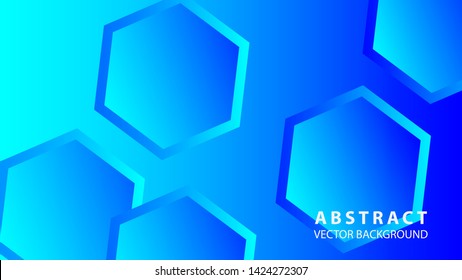 Abstract hexagon background with gradient color . Technology polygonal design . Vector 