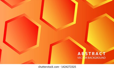 Abstract hexagon background with gradient color . Technology polygonal design . Vector 