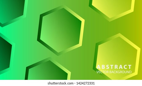 Abstract hexagon background with gradient color . Technology polygonal design . Vector 