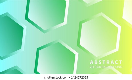 Abstract hexagon background with gradient color . Technology polygonal design . Vector 