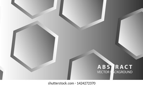 Abstract hexagon background with gradient color . Technology polygonal design . Vector 