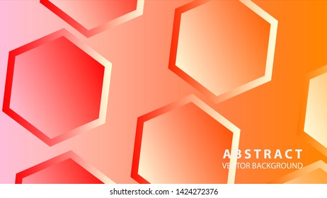 Abstract hexagon background with gradient color . Technology polygonal design . Vector 