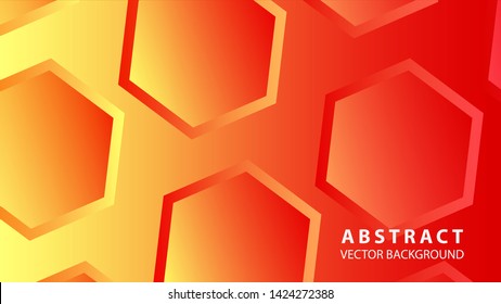 Abstract hexagon background with gradient color . Technology polygonal design . Vector 