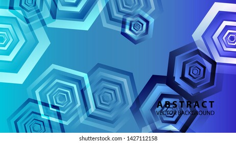 abstract hexagon background with gradient color . Technology polygonal design . Vector 