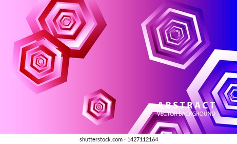 abstract hexagon background with gradient color . Technology polygonal design . Vector 