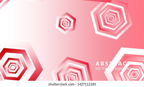 abstract hexagon background with gradient color . Technology polygonal design . Vector 