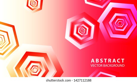 abstract hexagon background with gradient color . Technology polygonal design . Vector 