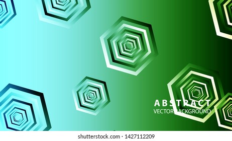 abstract hexagon background with gradient color . Technology polygonal design . Vector 