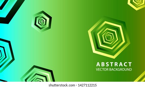 abstract hexagon background with gradient color . Technology polygonal design . Vector 
