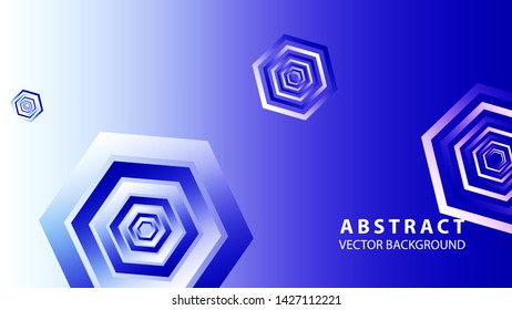 abstract hexagon background with gradient color . Technology polygonal design . Vector 