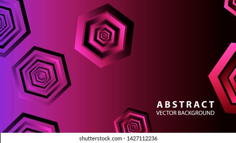 abstract hexagon background with gradient color . Technology polygonal design . Vector 