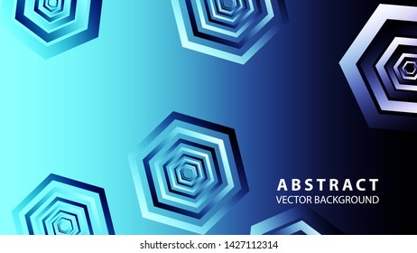 abstract hexagon background with gradient color . Technology polygonal design . Vector 