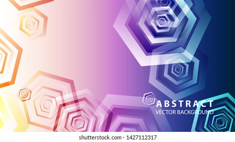 abstract hexagon background with gradient color . Technology polygonal design . Vector 