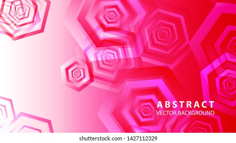 abstract hexagon background with gradient color . Technology polygonal design . Vector 