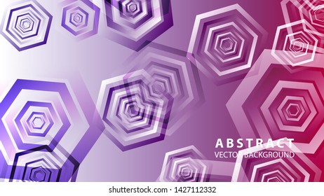 abstract hexagon background with gradient color . Technology polygonal design . Vector 