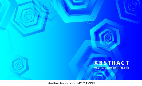abstract hexagon background with gradient color . Technology polygonal design . Vector 