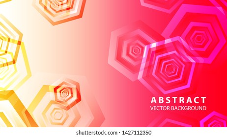 abstract hexagon background with gradient color . Technology polygonal design . Vector 
