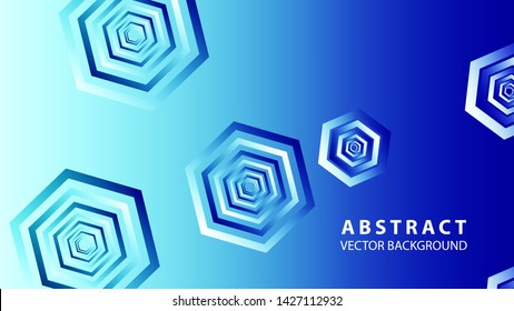 Abstract hexagon background with gradient color . Technology polygonal design . Vector 
